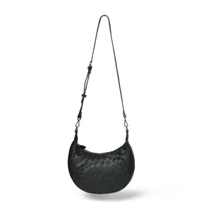 
                  
                    Load image into Gallery viewer, ROBYN Hand Woven Crossbody Bag - Black Leather
                  
                