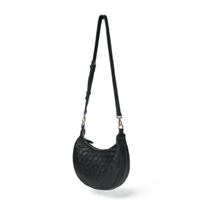 
                  
                    Load image into Gallery viewer, ROBYN Hand Woven Crossbody Bag - Black Leather
                  
                