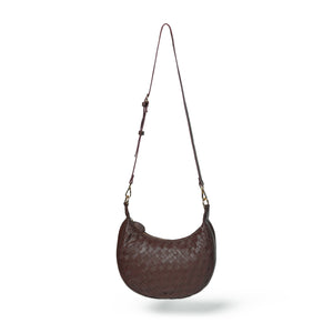 
                  
                    Load image into Gallery viewer, ROBYN Hand Woven Crossbody Bag - Chocolate Brown Leather
                  
                