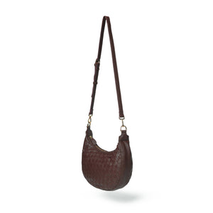 
                  
                    Load image into Gallery viewer, ROBYN Hand Woven Crossbody Bag - Chocolate Brown Leather
                  
                
