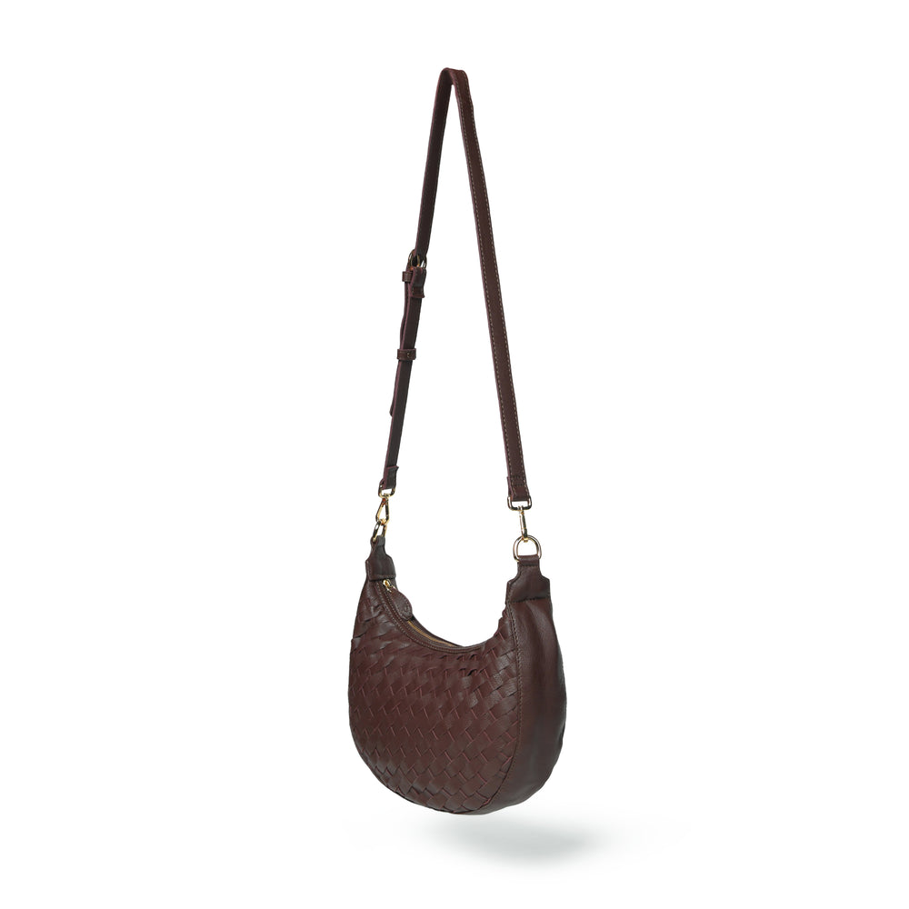 
                  
                    Load image into Gallery viewer, ROBYN Hand Woven Crossbody Bag - Chocolate Brown Leather
                  
                