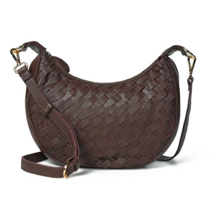 
                  
                    Load image into Gallery viewer, ROBYN Hand Woven Crossbody Bag - Chocolate Brown Leather
                  
                
