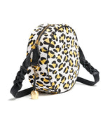 sunshine leopard print leather canteen bag