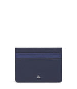 navy leather card holder