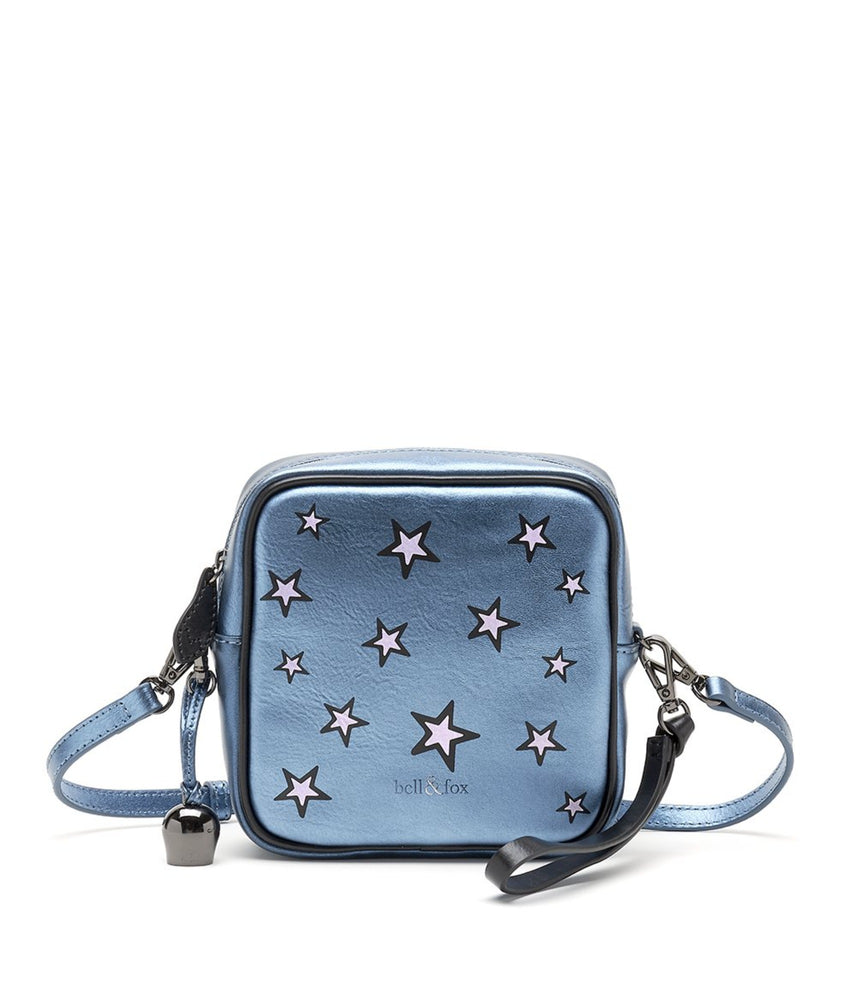 MARLO Mini Cross Body Bag / Wristlet Clutch - Nightshade Star Print