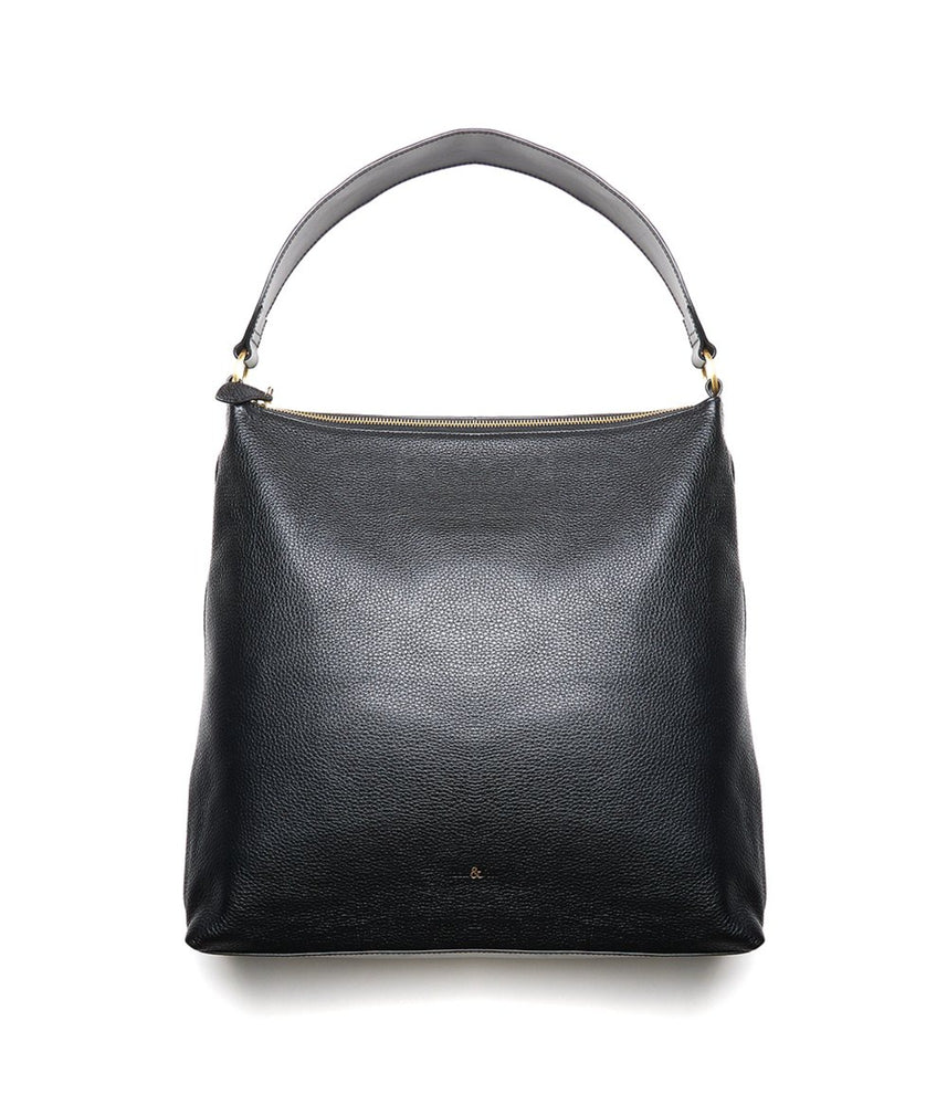 
                  
                    Load image into Gallery viewer, PIPER Hobo Bag - Black Leather
                  
                