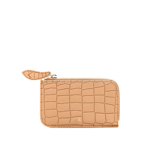 
                  
                    Load image into Gallery viewer, FERN Leather Card Holder - Camel Croc
                  
                