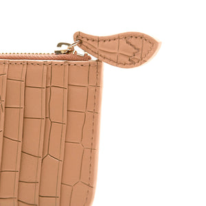 
                  
                    Load image into Gallery viewer, FERN Leather Card Holder - Camel Croc
                  
                