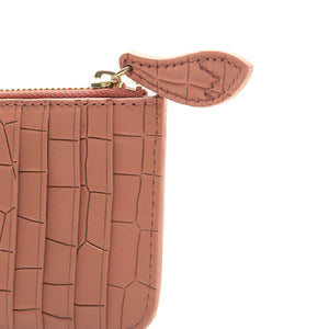 
                  
                    Load image into Gallery viewer, FERN Leather Card Holder - Terracotta Croc
                  
                