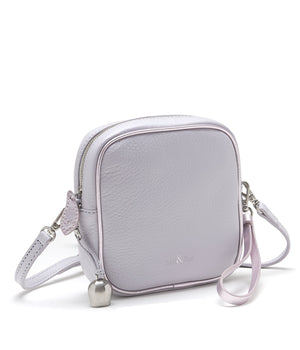 
                  
                    Load image into Gallery viewer, lavender lilac leather mini crossbody bag
                  
                