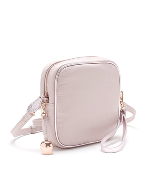 
                  
                    Load image into Gallery viewer, rose pink leather mini crossbody clutch bag
                  
                