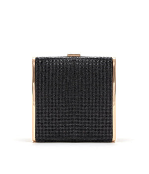 
                  
                    Load image into Gallery viewer, SADIE Metal and Crystal Clutch Bag - Black
                  
                