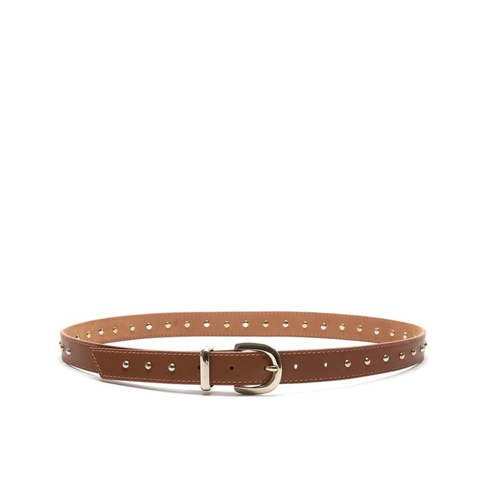 tan leather studded belt
