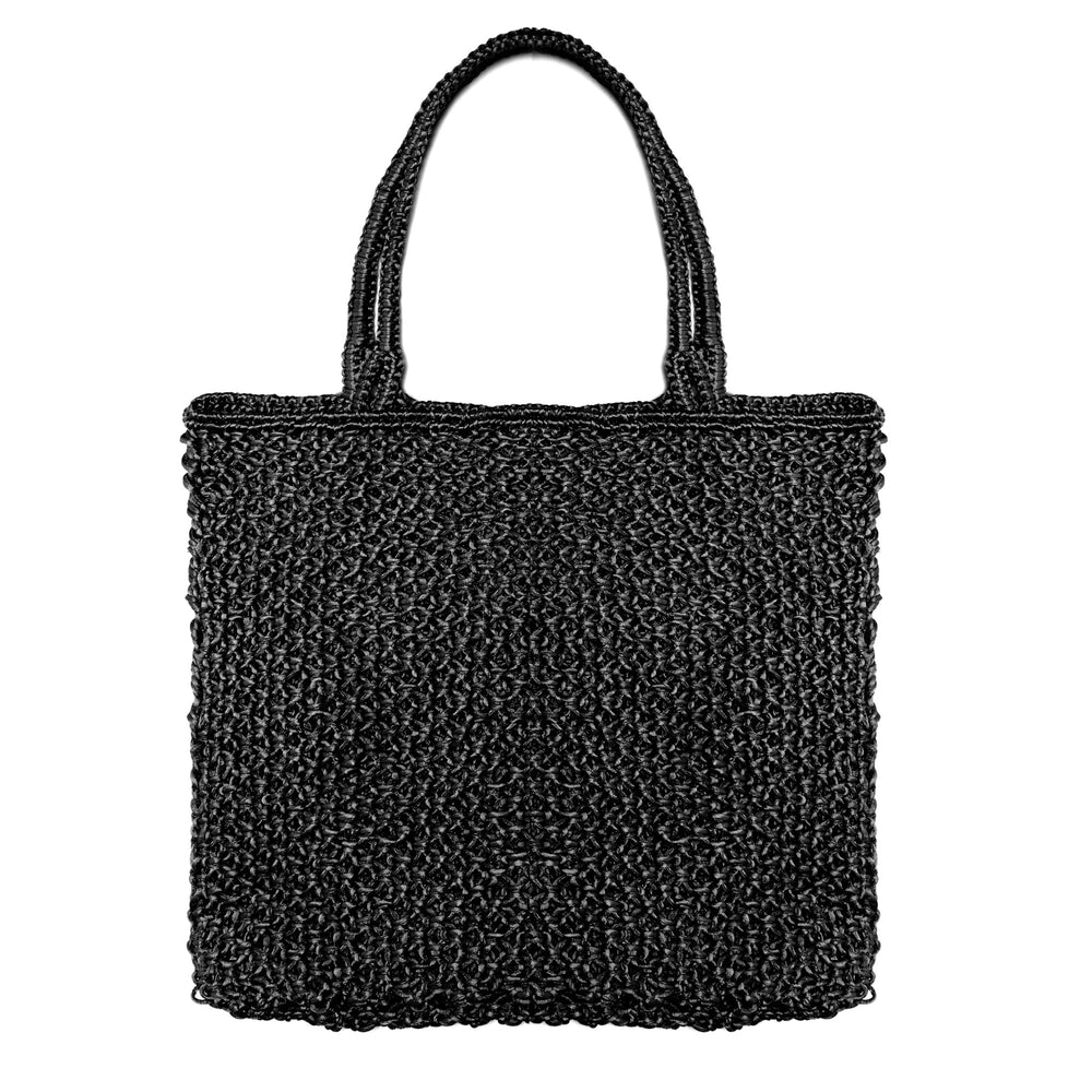 MARA Hand Woven Macrame Bag - Black