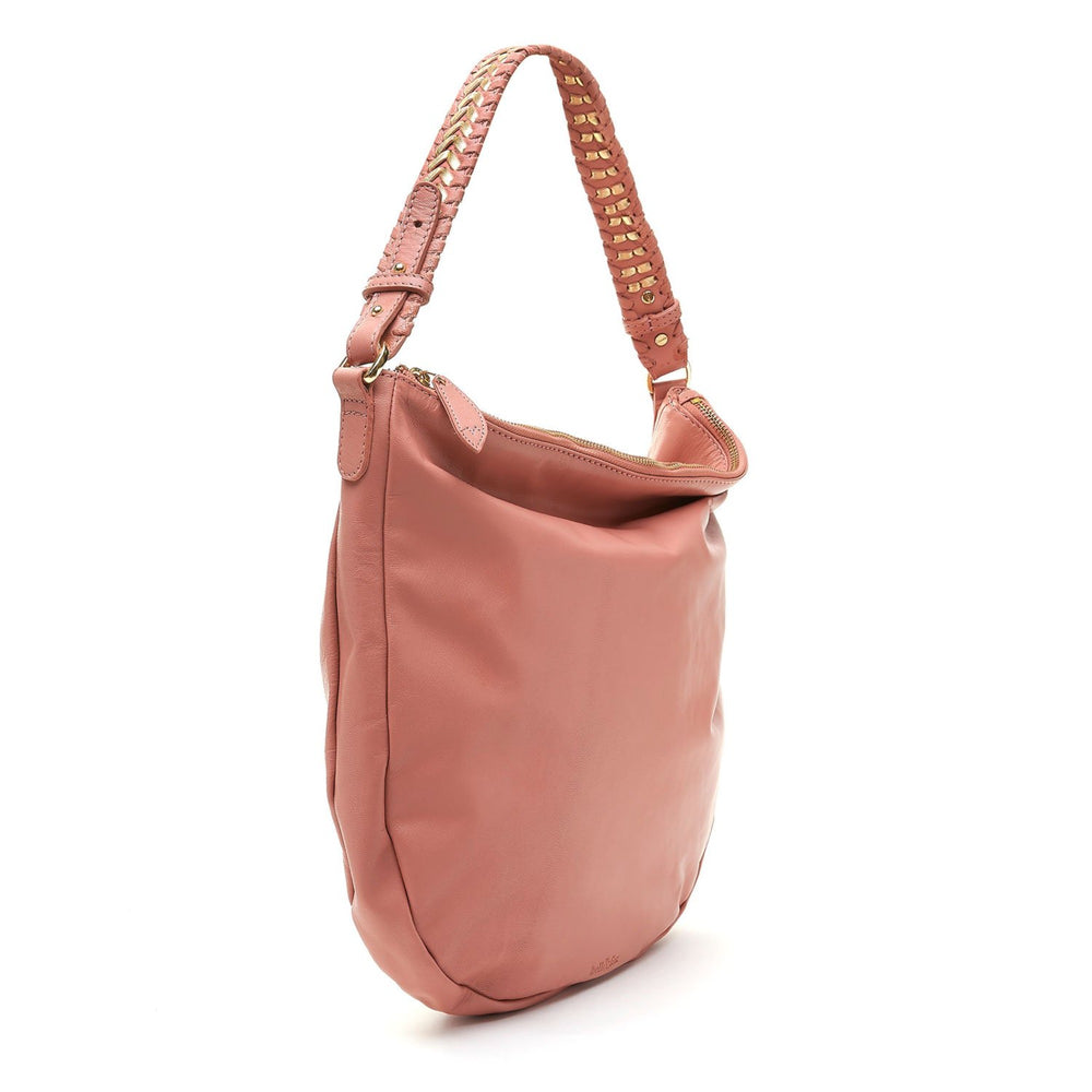 
                  
                    Load image into Gallery viewer, terracotta leather hobo cross body with woven strap
                  
                