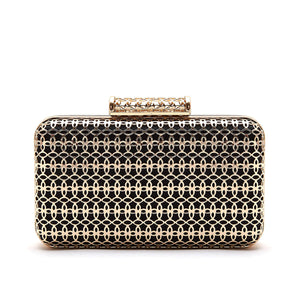 
                  
                    Load image into Gallery viewer, SKYE Metal Evening Clutch Bag - Gold
                  
                