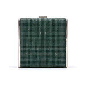 
                  
                    Load image into Gallery viewer, SADIE Metal and Crystal Clutch Bag - Emerald
                  
                