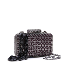 
                  
                    Load image into Gallery viewer, SKYE Metal Evening Clutch Bag - Gunmetal
                  
                