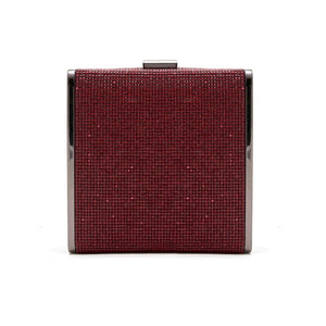 
                  
                    Load image into Gallery viewer, SADIE Metal and Crystal Clutch Bag - Garnet
                  
                