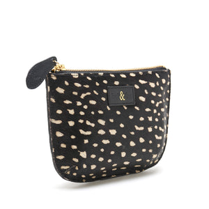 
                  
                    Load image into Gallery viewer, FAYETTE Leather Pouch - Black &amp;amp; White Dot
                  
                
