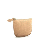 MINI POUCH purse in CAMEL CROC embossed leather