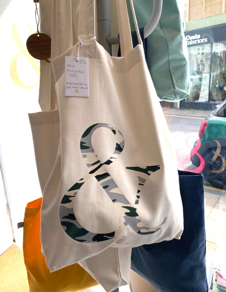 
                  
                    Load image into Gallery viewer, 100% Recycled Fabric Tote Bag - Natural
                  
                