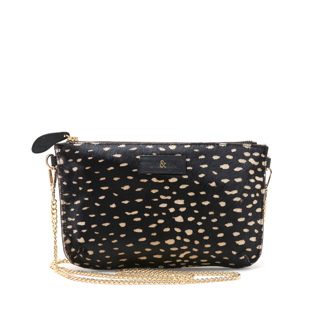 
                  
                    Load image into Gallery viewer, IZZY Cross Body Bag / Clutch - Black &amp;amp; White Dot
                  
                