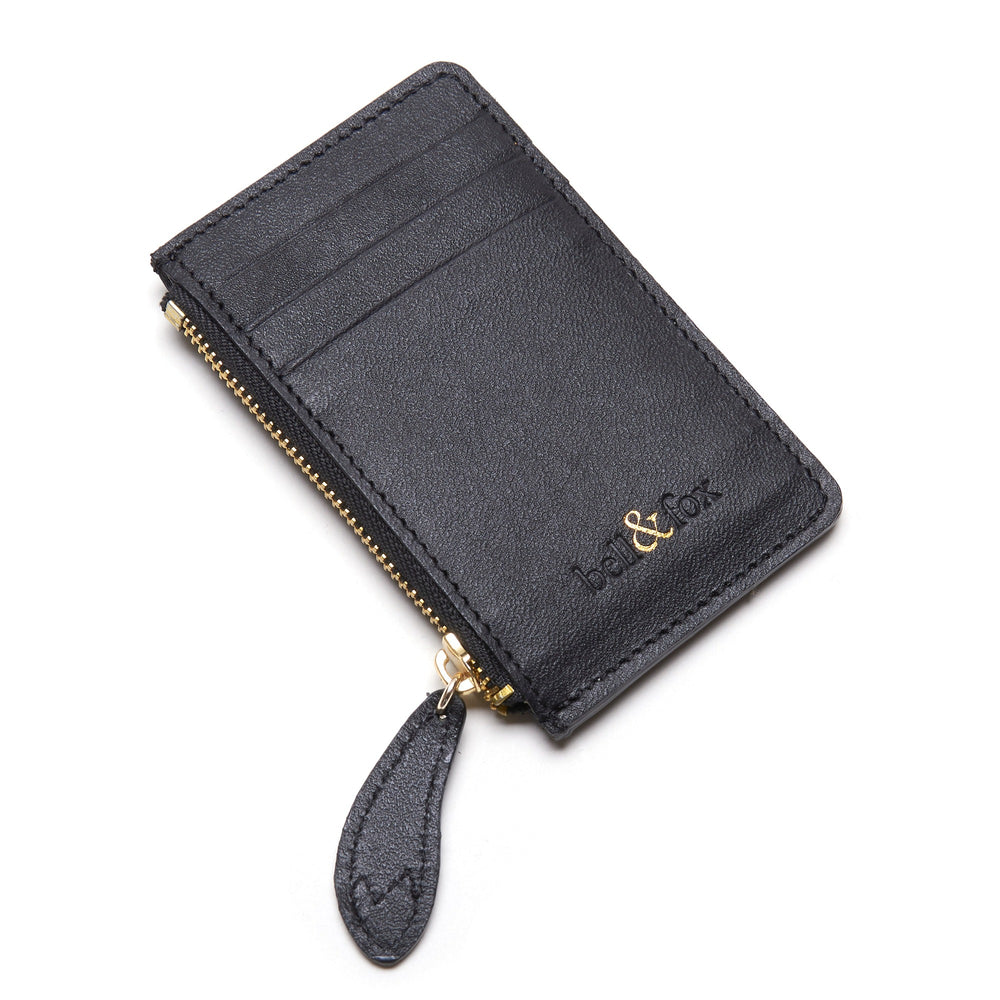
                  
                    Load image into Gallery viewer, LIA Leather Card Holder - Black Grainy
                  
                