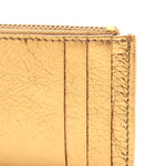 metallic bronze leather credit card holder