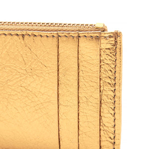 
                  
                    Load image into Gallery viewer, metallic bronze leather credit card holder
                  
                