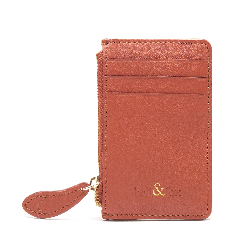 LIA Leather Card Holder - Tan