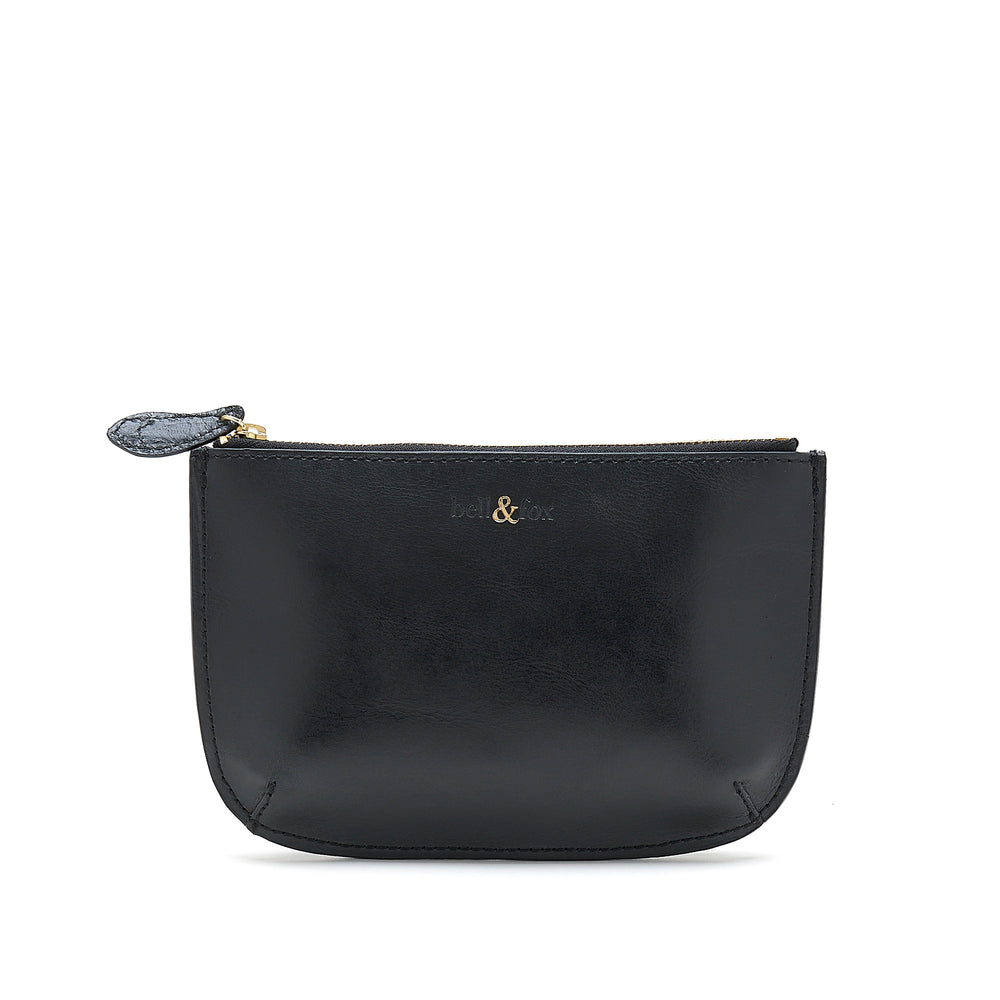 FAYETTE Leather Pouch - Black Leather